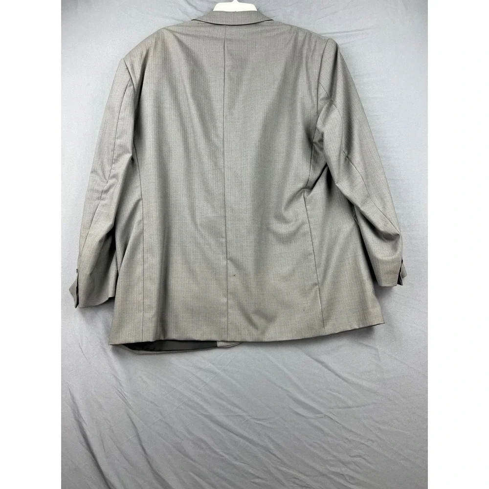 Muroya Blazer Men 46R Gray Good Super 100s Merino Wool 3 Button Suit Jacket